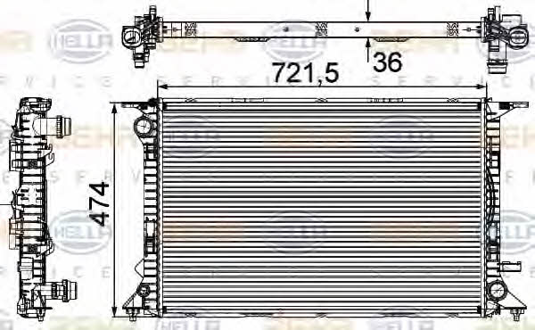 Behr-Hella 8MK 376 745-641 Radiator, engine cooling 8MK376745641