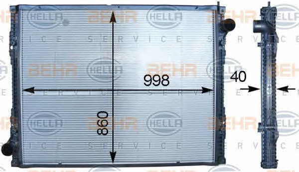 Behr-Hella 8MK 376 745-741 Radiator, engine cooling 8MK376745741