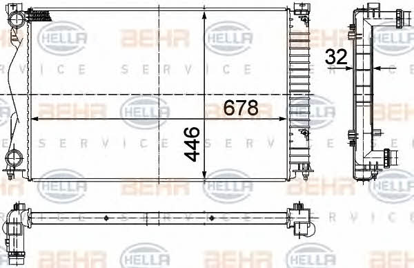 Behr-Hella 8MK 376 749-431 Radiator, engine cooling 8MK376749431