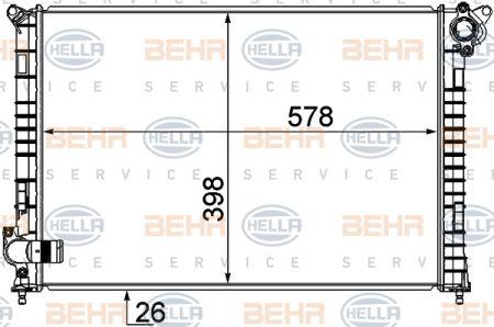 Behr-Hella 8MK 376 749-501 Radiator, engine cooling 8MK376749501