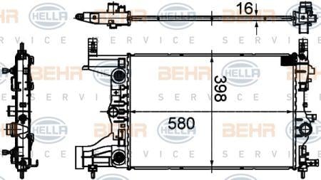 Behr-Hella 8MK 376 749-851 Radiator, engine cooling 8MK376749851