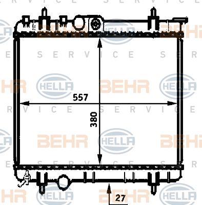 Behr-Hella 8MK 376 750-241 Radiator, engine cooling 8MK376750241