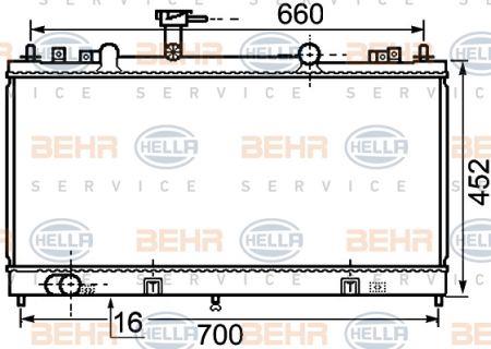Behr-Hella 8MK 376 750-281 Radiator, engine cooling 8MK376750281