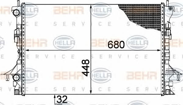 Behr-Hella 8MK 376 753-501 Radiator, engine cooling 8MK376753501