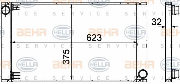 Behr-Hella 8MK 376 753-581 Radiator, engine cooling 8MK376753581