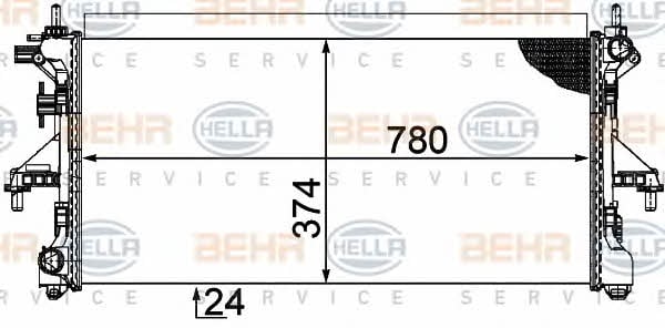 Behr-Hella 8MK 376 753-611 Radiator, engine cooling 8MK376753611