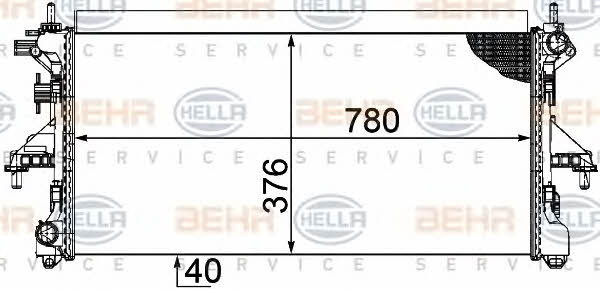 Behr-Hella 8MK 376 753-621 Radiator, engine cooling 8MK376753621