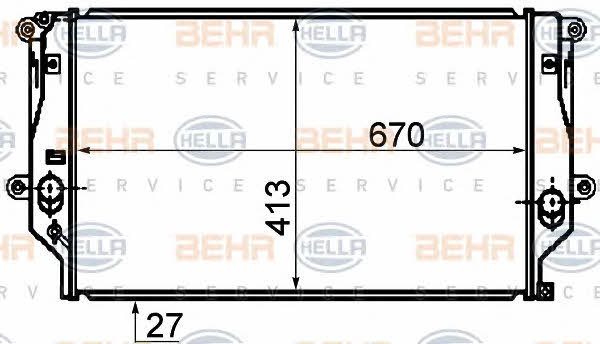 Behr-Hella 8MK 376 753-761 Radiator, engine cooling 8MK376753761