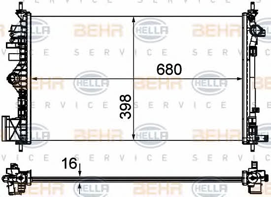 Behr-Hella 8MK 376 754-301 Radiator, engine cooling 8MK376754301