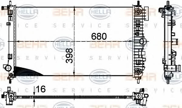 Behr-Hella 8MK 376 754-311 Radiator, engine cooling 8MK376754311