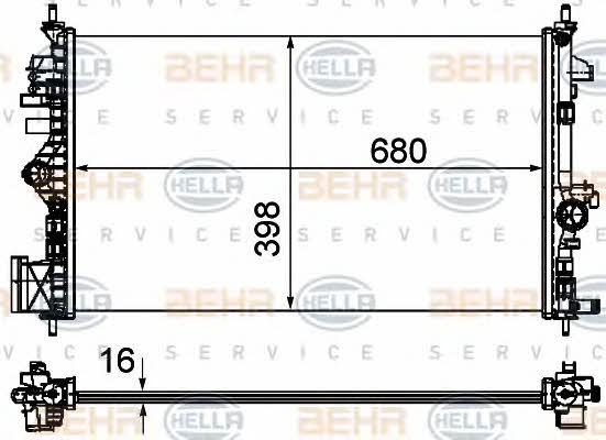 Behr-Hella 8MK 376 754-321 Radiator, engine cooling 8MK376754321