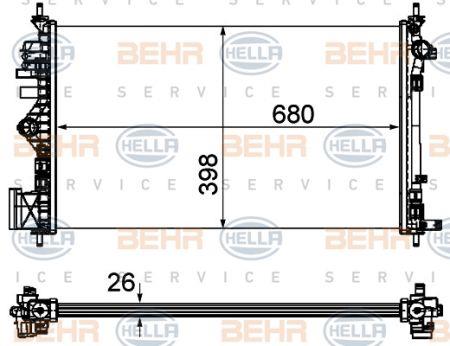 Behr-Hella 8MK 376 754-331 Radiator, engine cooling 8MK376754331