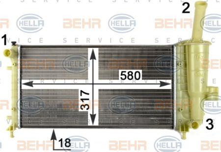 Behr-Hella 8MK 376 754-424 Radiator, engine cooling 8MK376754424