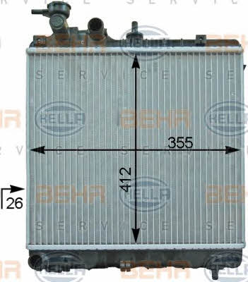 Behr-Hella 8MK 376 754-501 Radiator, engine cooling 8MK376754501