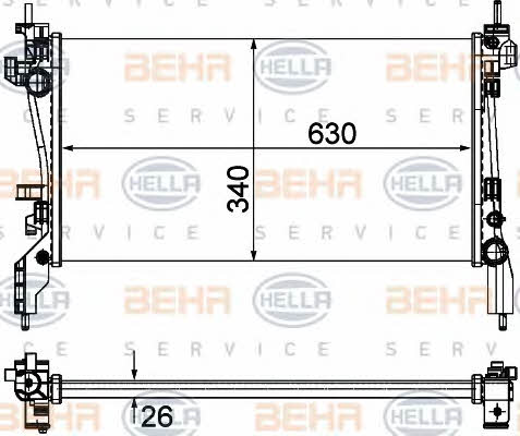 Behr-Hella 8MK 376 754-581 Radiator, engine cooling 8MK376754581