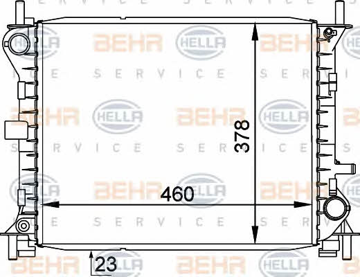 Behr-Hella 8MK 376 754-771 Radiator, engine cooling 8MK376754771