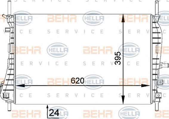 Behr-Hella 8MK 376 755-271 Radiator, engine cooling 8MK376755271
