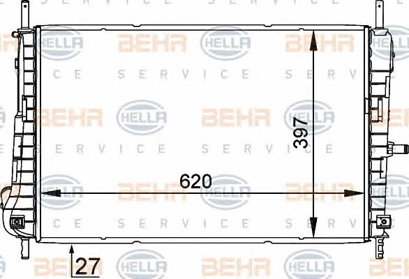 Behr-Hella 8MK 376 755-291 Radiator, engine cooling 8MK376755291