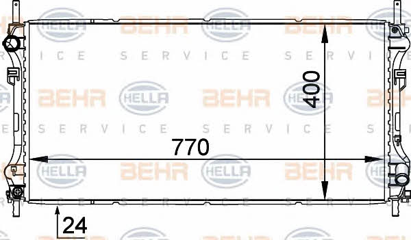 Behr-Hella 8MK 376 755-321 Radiator, engine cooling 8MK376755321