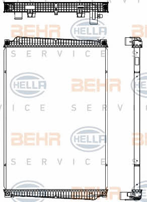 Behr-Hella 8MK 376 755-401 Radiator, engine cooling 8MK376755401