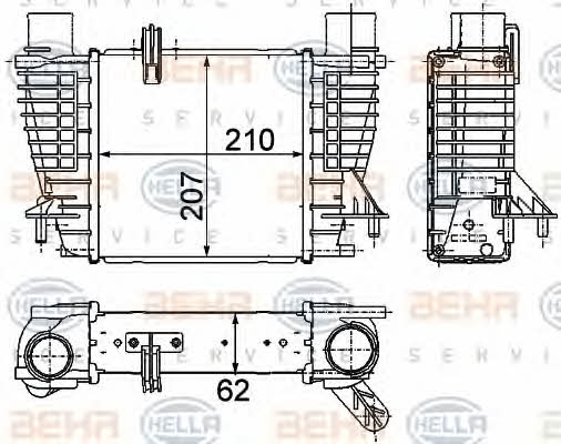 Behr-Hella 8ML 376 756-621 Intercooler, charger 8ML376756621