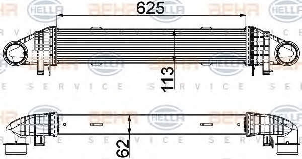 Behr-Hella 8ML 376 777-121 Intercooler, charger 8ML376777121