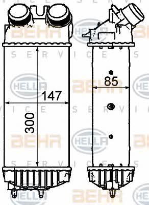 Behr-Hella 8ML 376 911-401 Intercooler, charger 8ML376911401