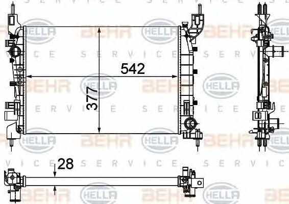 Behr-Hella 8MK 376 756-521 Radiator, engine cooling 8MK376756521