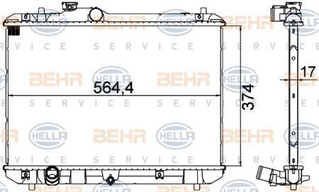 Behr-Hella 8MK 376 756-531 Radiator, engine cooling 8MK376756531