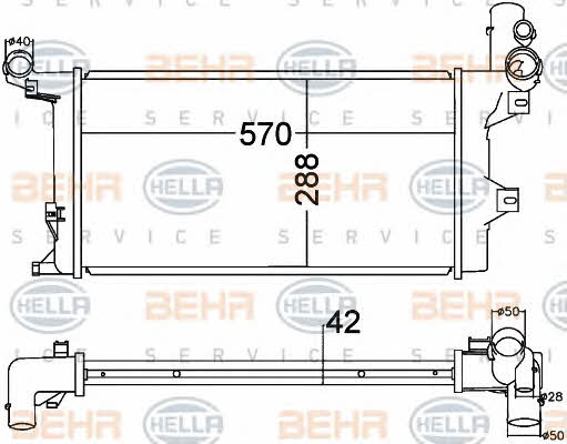 Behr-Hella 8MK 376 758-031 Radiator, engine cooling 8MK376758031