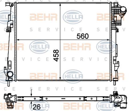 Behr-Hella 8MK 376 759-001 Radiator, engine cooling 8MK376759001