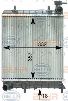 Behr-Hella 8MK 376 762-061 Radiator, engine cooling 8MK376762061