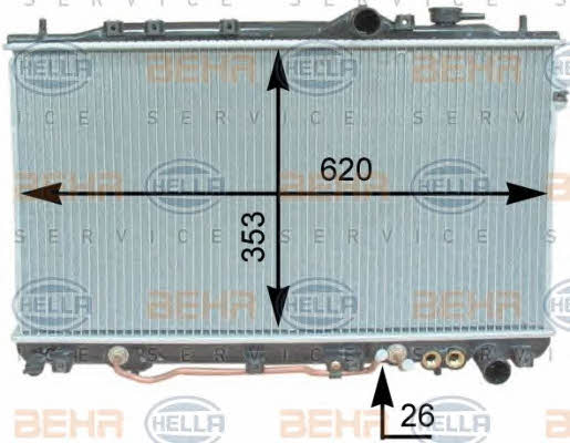 Behr-Hella 8MK 376 762-161 Radiator, engine cooling 8MK376762161