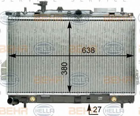 Behr-Hella 8MK 376 762-291 Radiator, engine cooling 8MK376762291