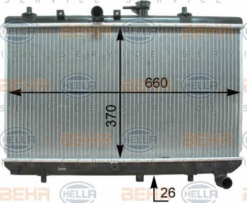 Behr-Hella 8MK 376 762-431 Radiator, engine cooling 8MK376762431