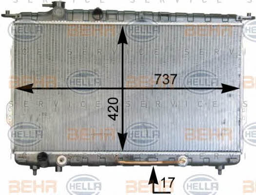 Behr-Hella 8MK 376 762-491 Radiator, engine cooling 8MK376762491