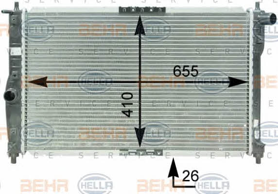 Behr-Hella 8MK 376 762-701 Radiator, engine cooling 8MK376762701
