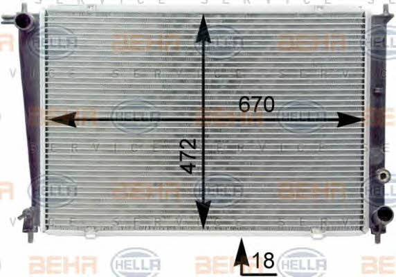 Behr-Hella 8MK 376 763-091 Radiator, engine cooling 8MK376763091