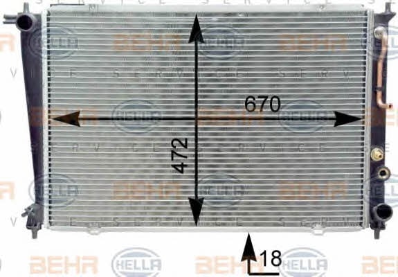Behr-Hella 8MK 376 763-101 Radiator, engine cooling 8MK376763101