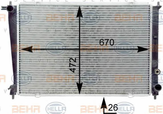 Behr-Hella 8MK 376 763-111 Radiator, engine cooling 8MK376763111
