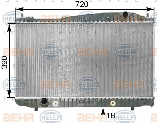 Behr-Hella 8MK 376 763-251 Radiator, engine cooling 8MK376763251