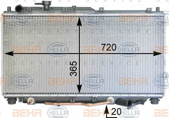 Behr-Hella 8MK 376 763-411 Radiator, engine cooling 8MK376763411