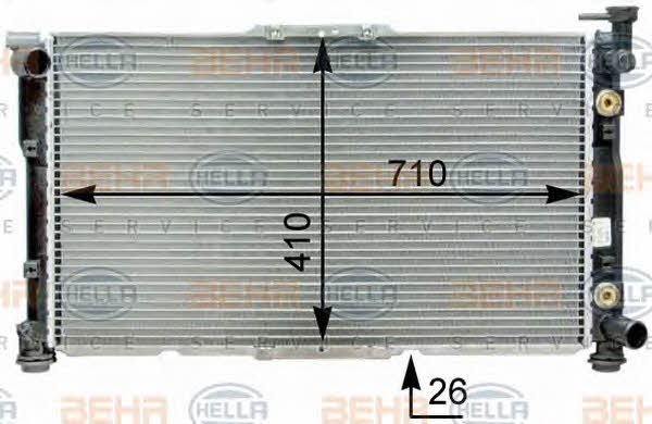 Behr-Hella 8MK 376 763-471 Radiator, engine cooling 8MK376763471