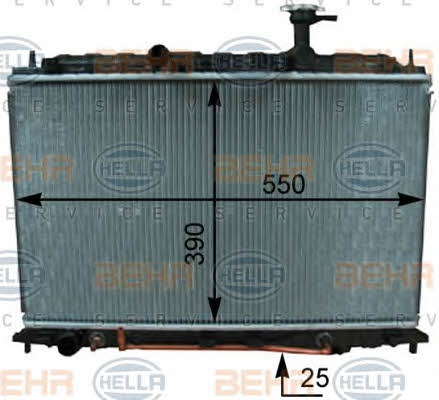 Behr-Hella 8MK 376 763-481 Radiator, engine cooling 8MK376763481