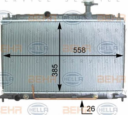 Behr-Hella 8MK 376 763-491 Radiator, engine cooling 8MK376763491