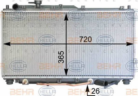 Behr-Hella 8MK 376 763-521 Radiator, engine cooling 8MK376763521