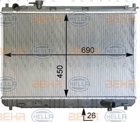 Behr-Hella 8MK 376 763-551 Radiator, engine cooling 8MK376763551
