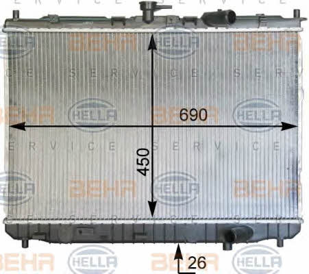 Behr-Hella 8MK 376 763-561 Radiator, engine cooling 8MK376763561