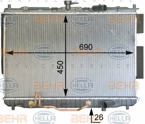 Behr-Hella 8MK 376 763-571 Radiator, engine cooling 8MK376763571