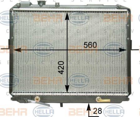 Behr-Hella 8MK 376 763-661 Radiator, engine cooling 8MK376763661